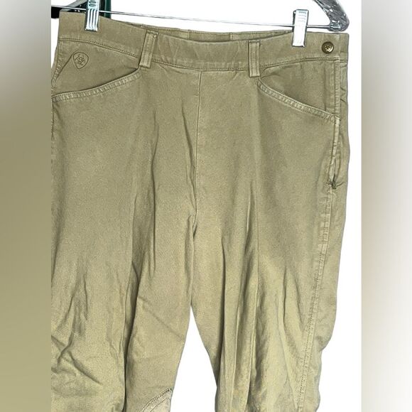 Ariat Size 30R Riding Breeches Pants Side Zip Knee Patch Beige Khaki‎ Equestrian - Picture 3 of 10